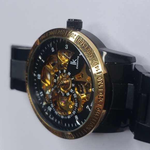 IK COLOURING Big Skeleton Case IK Mens Black Watch - Picture 2 of 10
